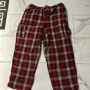 Disney red heavy flannel pants size Large men’s